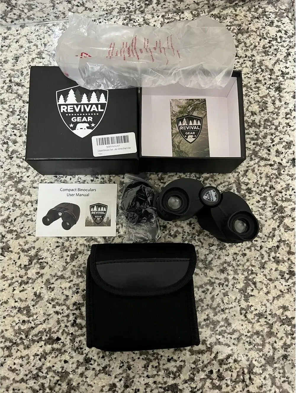 Revival Gear Compact Binoculars Tactical Durable Set New Harness Strap Case